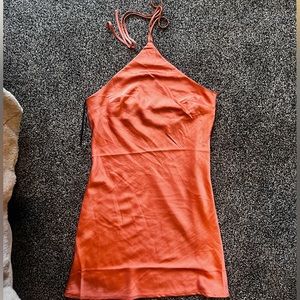 Silky coral dress